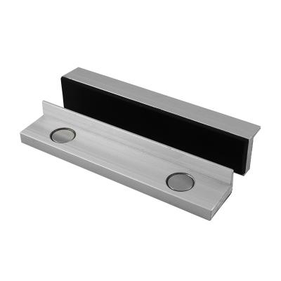 Neutral aluminium vice jaws set 125 mm rubber cover with neodymium magnets